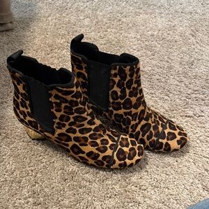 Tory Burch Leopard Print Ankle Boots